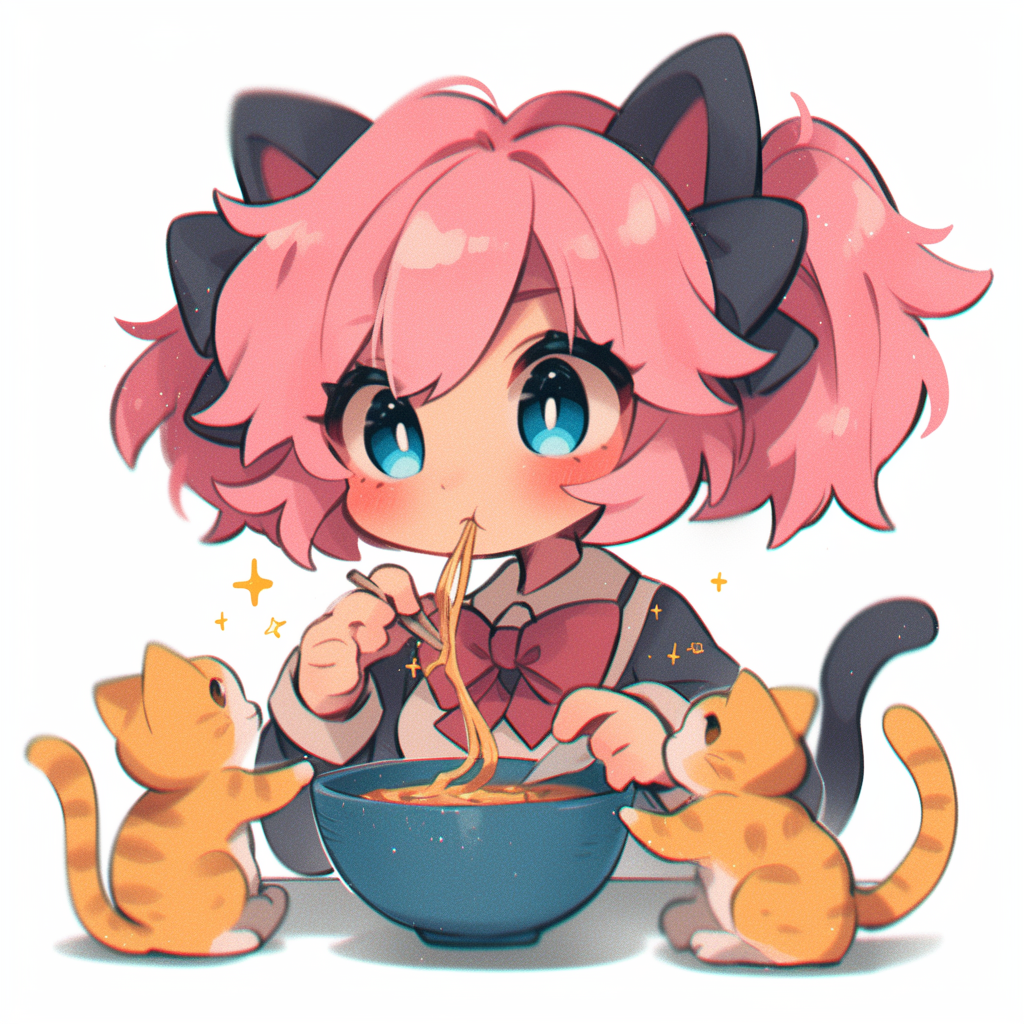 #kittens and #ramen, what else do you need exactly? #neko #cats #japan #mangastyle #animestyle