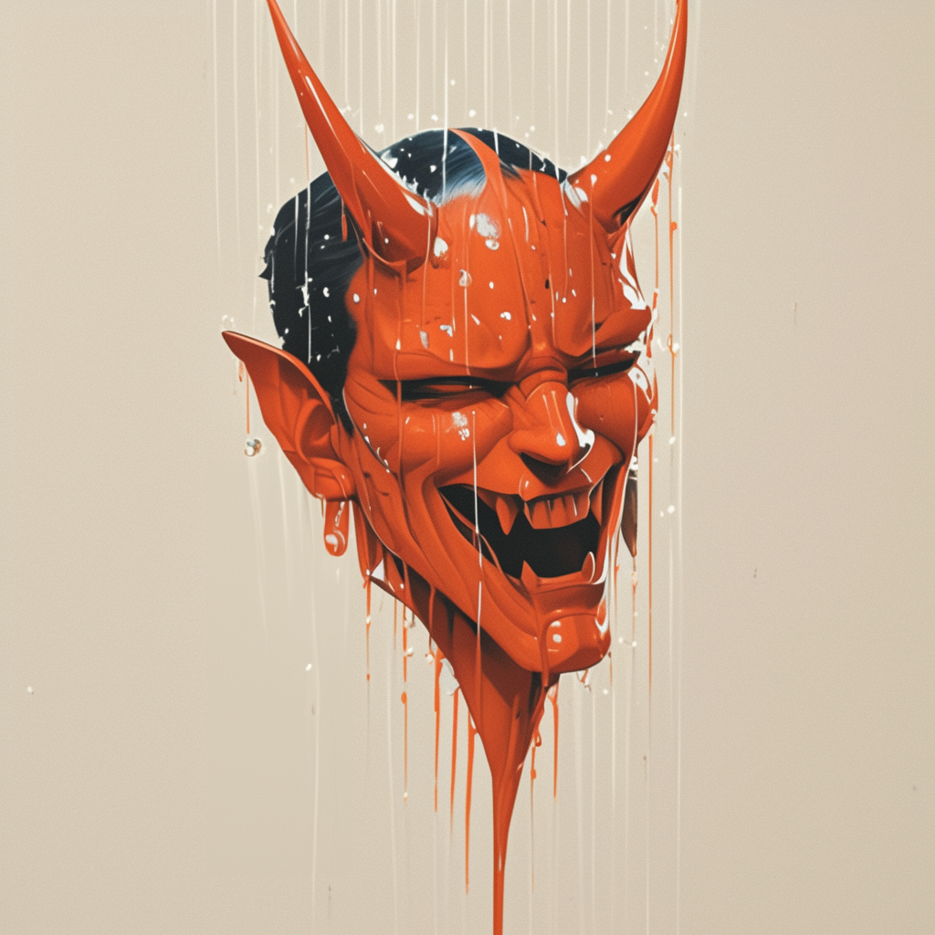 what's he laughing at? #oni #devil #Japan #aiart #midjourney #japandesu